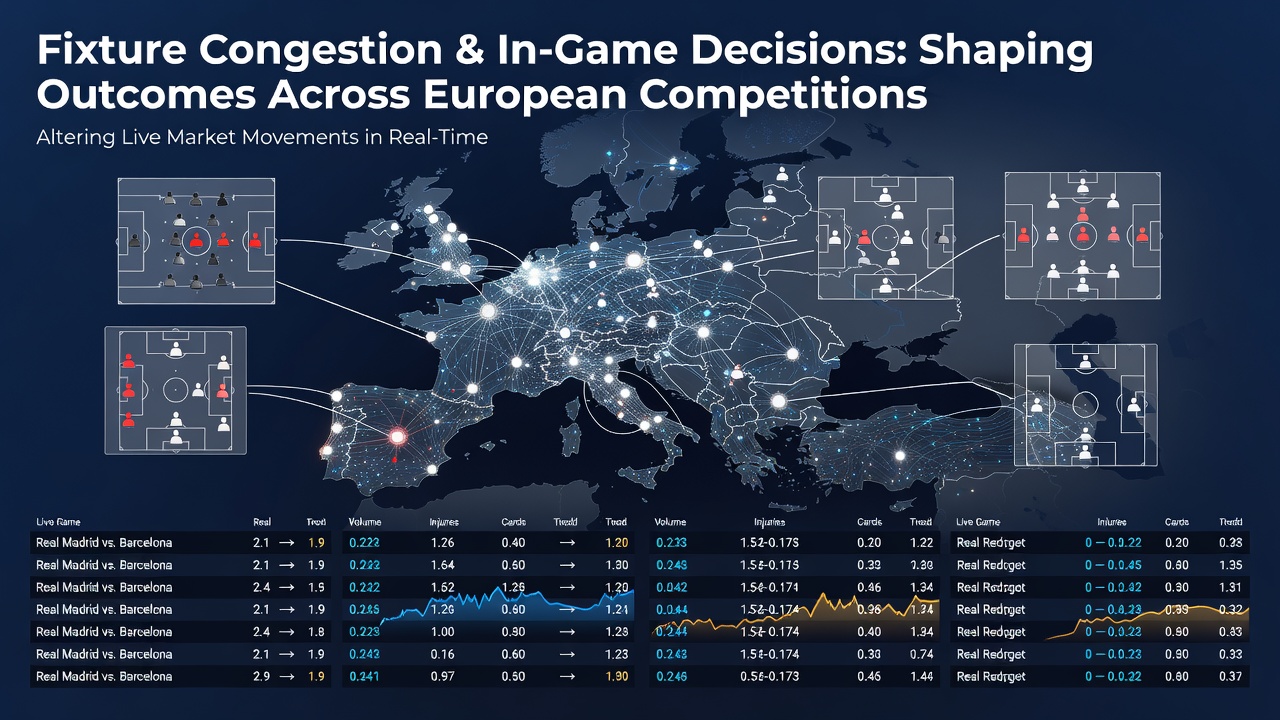 Coaches analyzing congested fixture schedules during a European match