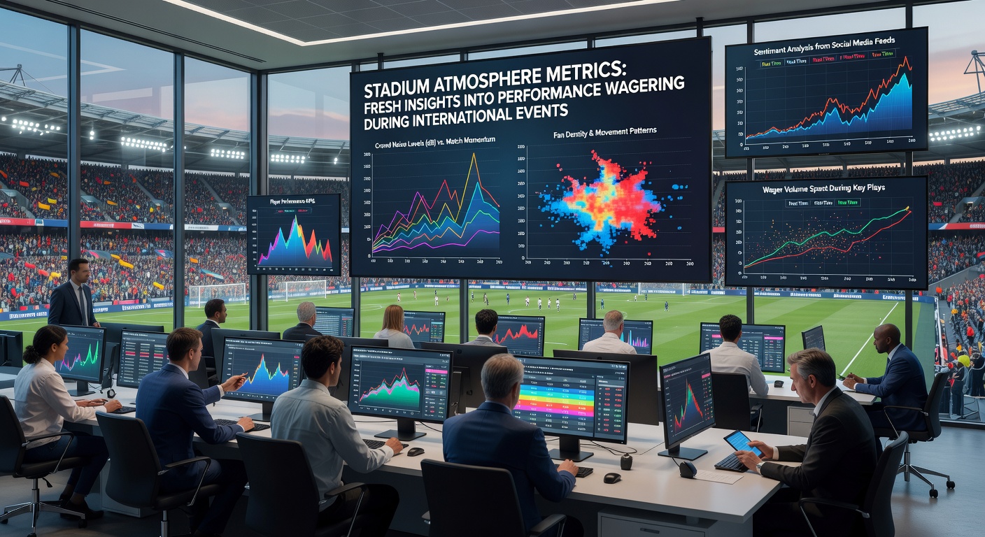 Analytics dashboard showing stadium noise levels and performance data correlations