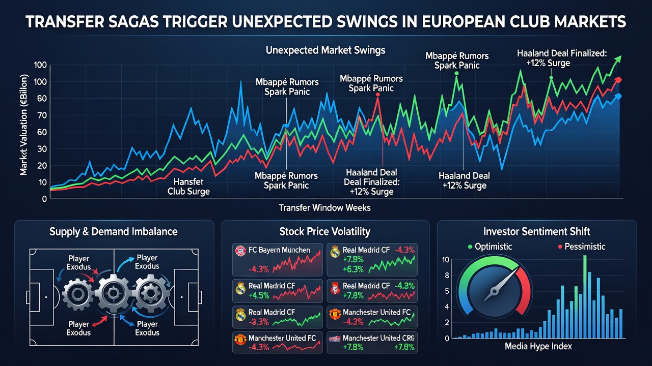 European club executives reviewing transfer market data and player valuations